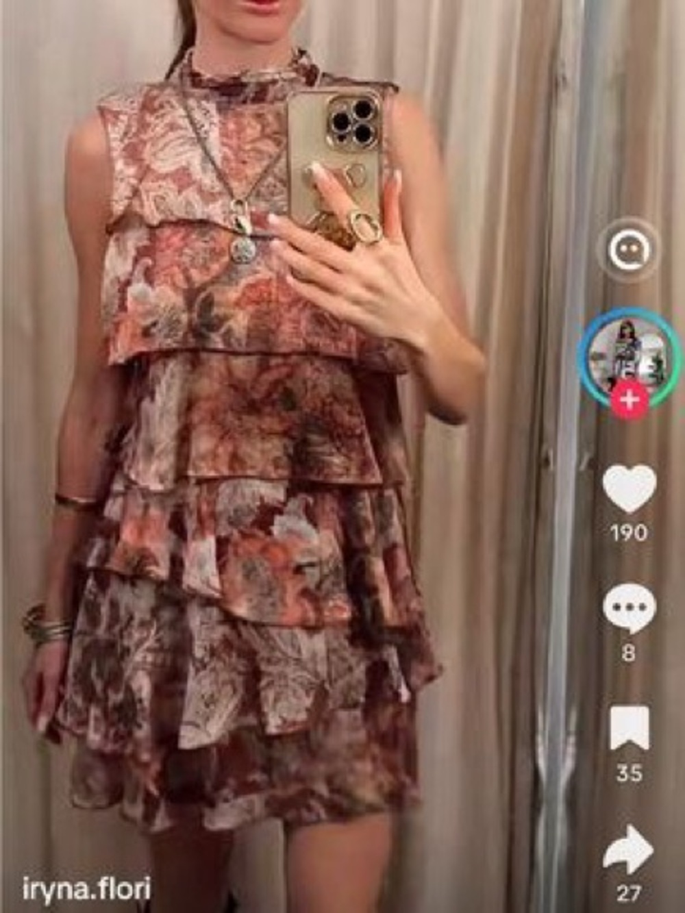 Zara Ruffled Printed Mini Dress - Picture 3 of 12